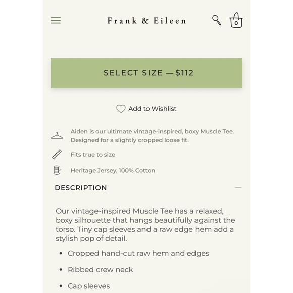 New Frank & Eileen White Muscle Tee Sz L - Picture 4 of 4